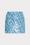 Milly Modern Mini Sequins Skirt In Blue