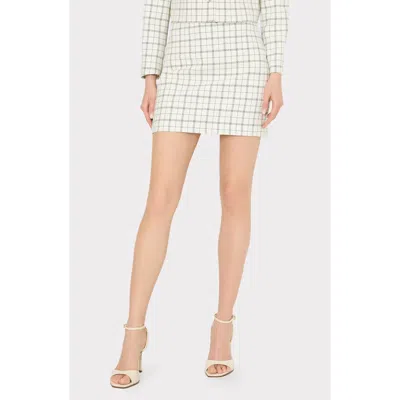 Milly Modern Plaid Miniskirt In Multi