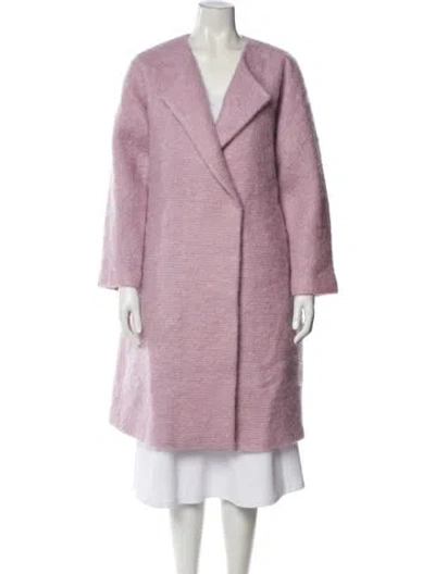 Pre-owned Milly Mohair Coat In Pink