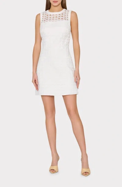 Milly Moira Lace Sleeveless Minidress In White