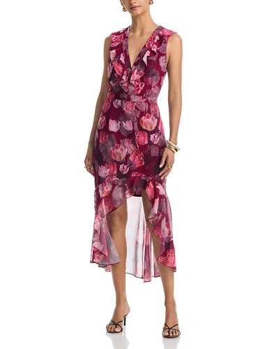 Milly Nanci Printed Midi Dress In Brown