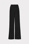 Milly Nash High Waist Cady Wide Leg Pants In Black