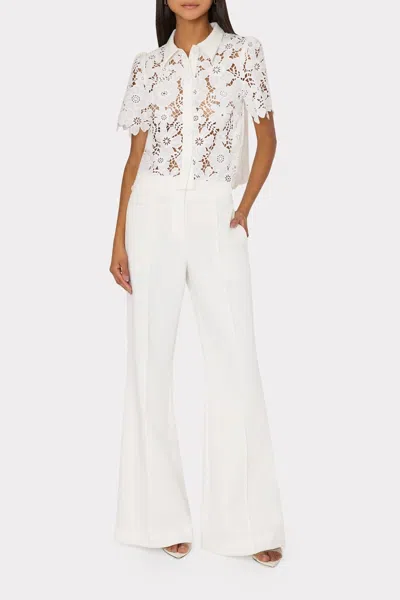 Milly Nash Cady Pants In Ecru In White