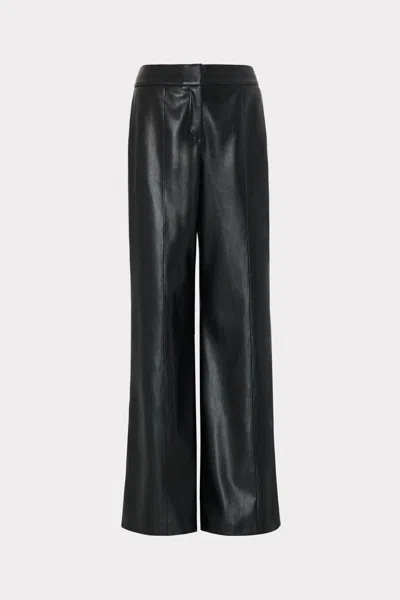 Milly Nash Vegan Leather Pants In Black