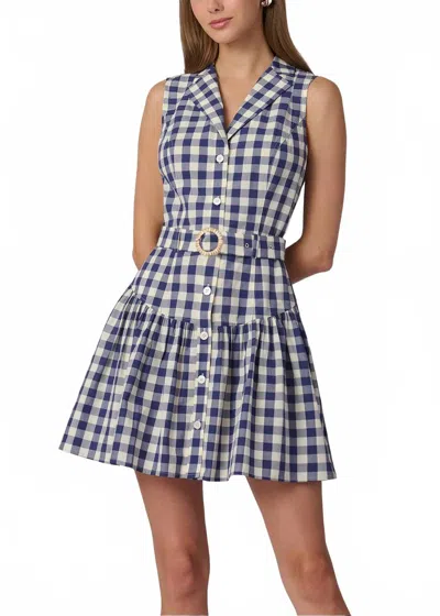 Milly Natalia Mini Dress In Blue