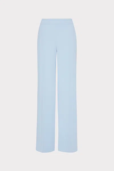 Milly Natia Crepe Pants In Ice Blue