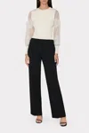 Milly Natia Crepe Pants In Black