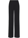Milly Natia Crepe Straight Leg Pants In Black