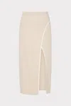 Milly Neriya Linen Contrast Skirt In Neutral