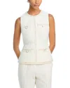 Milly Nette Boucle Sleeveless Top In Ecru