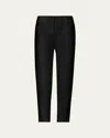 Milly Nicola Cropped Slim Cady Pants In Black