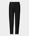 Milly Nicola Cropped Slim Cady Pants In Black