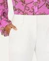 Milly Nicola Cropped Slim Cady Pants In Ecru