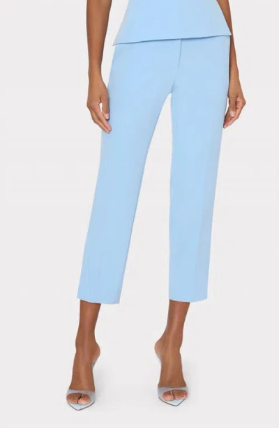 Milly Nicola High Waist Ankle Cady Pants In Blue
