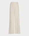 Milly Noa Wide-leg Linen Pants In Natural