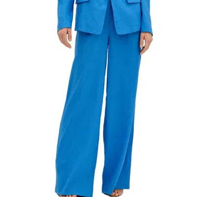 Milly Noelani Linen Pants In Sky Blue