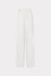 Milly Noelani Viscose Twill Pants In White