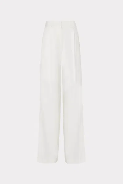 Milly Noelani Viscose Twill Pants In White