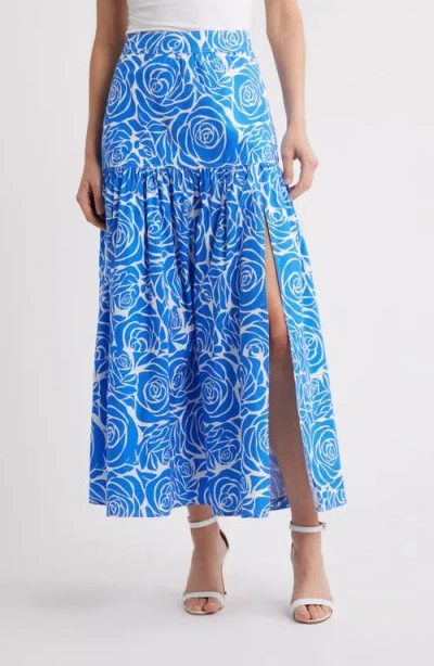 Milly Noemi Rose Tiered Poplin Maxi Skirt