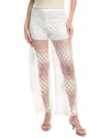 Milly Nolana Abstract Lace Pant In White