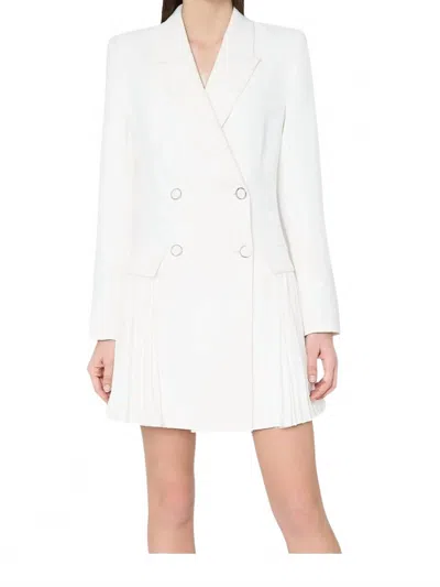 Milly Noora Blazer Mini Dress In Ivory In White