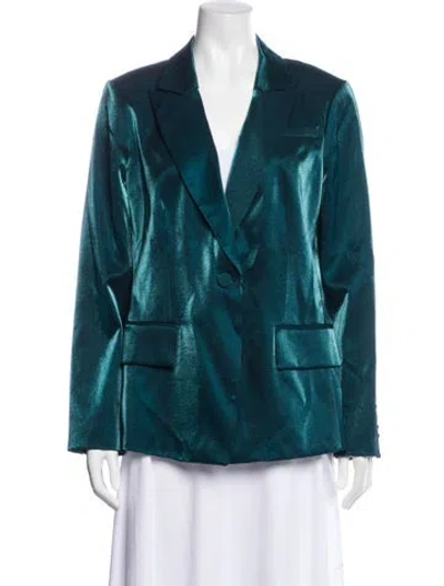 Pre-owned Milly Nylon Blazer In Blue