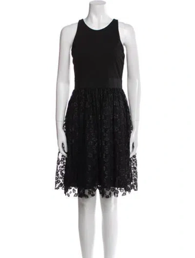 Pre-owned Milly Nylon Knee-length Dress In Black