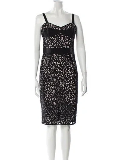 Pre-owned Milly Nylon Knee-length Dress In Black