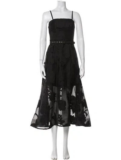 Pre-owned Milly Nylon Midi Length Dress In Black