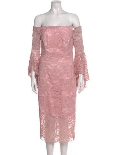 Pre-owned Milly Nylon Midi Length Dress In Pink