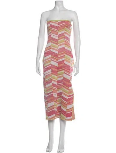 Pre-owned Milly Nylon Midi Length Dress In Pink