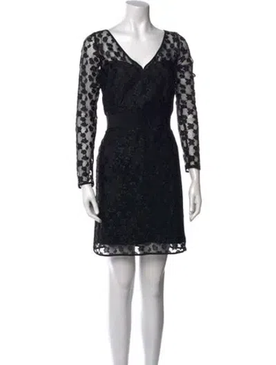 Pre-owned Milly Nylon Mini Dress In Black