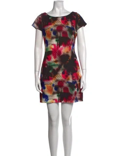 Pre-owned Milly Nylon Mini Dress In Black