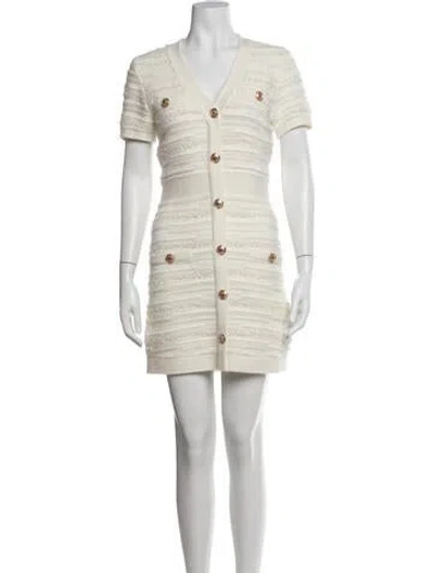 Pre-owned Milly Nylon Mini Dress In Neutrals