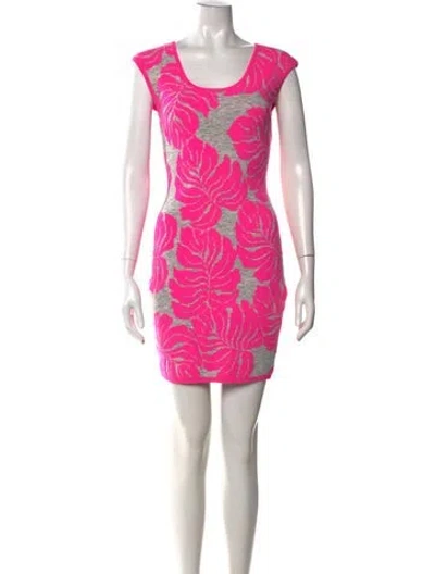 Pre-owned Milly Nylon Mini Dress In Pink