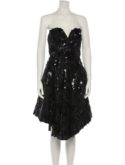Pre-owned Milly Nylon Mini Dress W/ Tags In Black