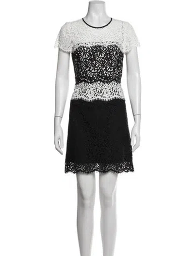 Pre-owned Milly Nylon Mini Dress W/ Tags In Black/white