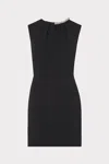 Milly Nyra Crepe Crystal Embellished Dress In Black In Black