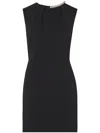 Milly Nyra Crepe Crystal Embellished Dress In Black In Black