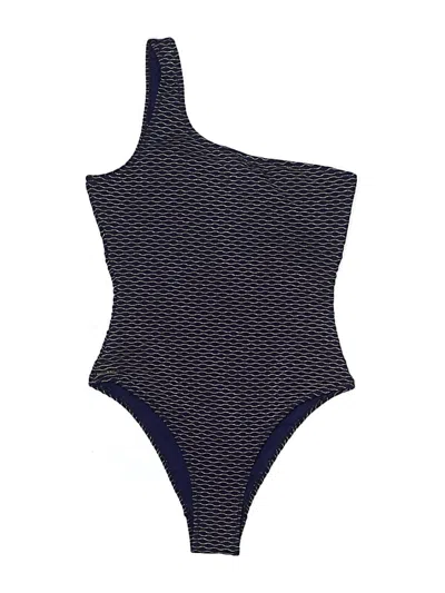 Pre-owned Milly One Piece Swimsuit In Blue