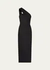 Milly One-shoulder Bodycon Mini Dress In Black