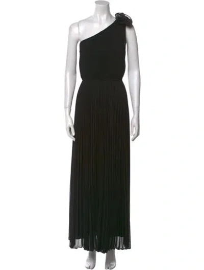 Pre-owned Milly One-shoulder Long Dress W/ Tags In Black