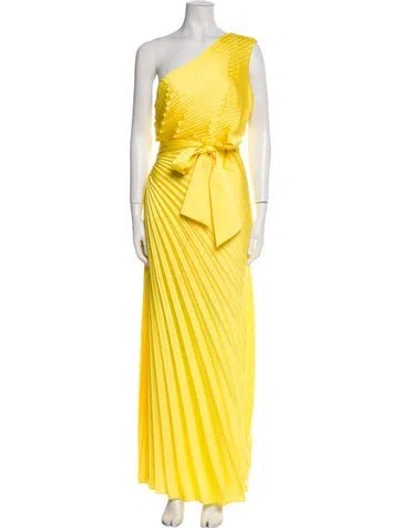 Pre-owned Milly One-shoulder Long Dress W/ Tags In Yellow