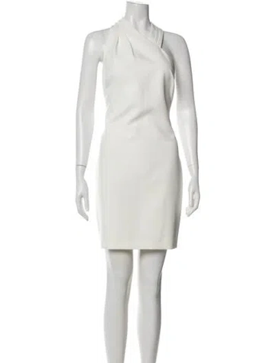 Pre-owned Milly One-shoulder Mini Dress W/ Tags In White