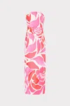 Milly Orion Dream Rose Jacquard Maxi Dress In Magenta