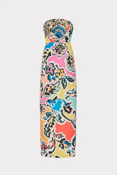 Milly Orion Rainbow Oasis Jacquard Maxi Dress