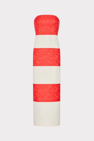 Milly Orion Stripe Jacquard Maxi Dress