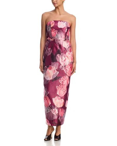 Milly Orion Tulip Brocade Dress In Pink