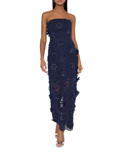 Milly Orion Tulip Jacquard Dress In Blue