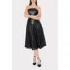 Milly Otha Textured Lace Midi Skirt In Black